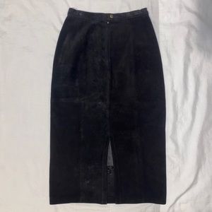 Vintage Western Pioneer Wear Black Leather Southwest Biker Split